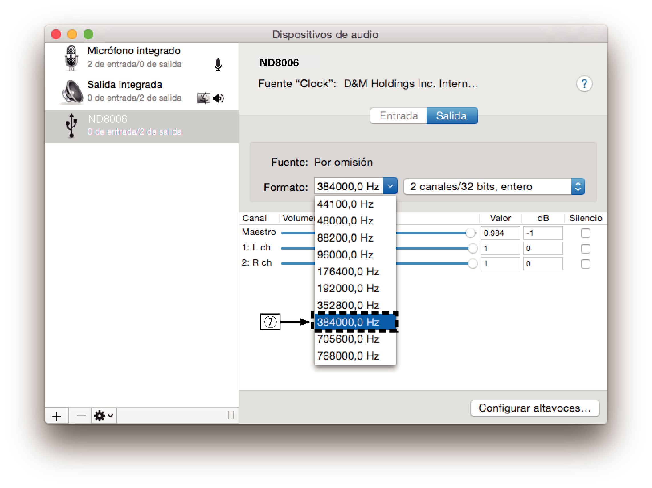 MacOS setting 2 ND8006
